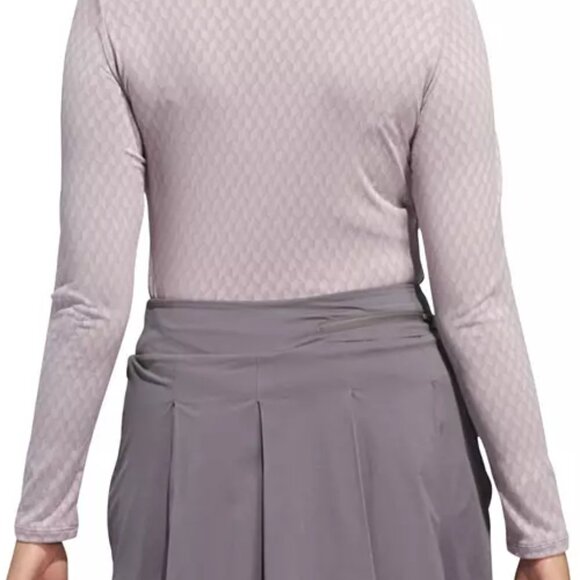 NWT Adidas Women's Med Ultimate365 Tour HEAT RDY Mock Neck Long Sleeve golf polo - Picture 2 of 15